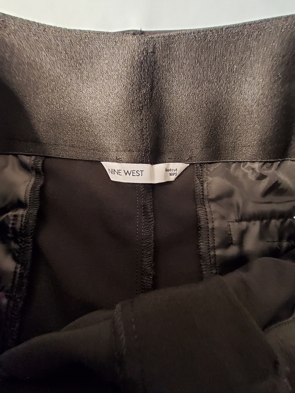 Nine West Black Dress Pants with Smooth Waistband - Picture 6 of 7